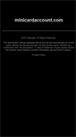Mobile Screenshot of minicardaccount.com